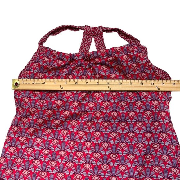 Prana Women's Pink and Purple Patterned Athletic‎ Padded Quinn Dress Size Medium - Picture 8 of 10